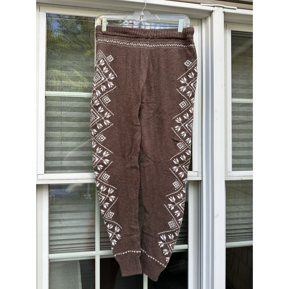 American Eagle Sweater Pants Jogger Leggings Elastic Waist Size Medium - Picture 2 of 3